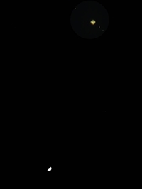 Crescent Venus and Jupiter (click to enlarge)