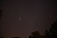 Bright Iridium Flare in Winter Sky (click to enlarge)