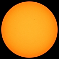 Transit of Mercury at 11:26 am EST (click to enlarge)